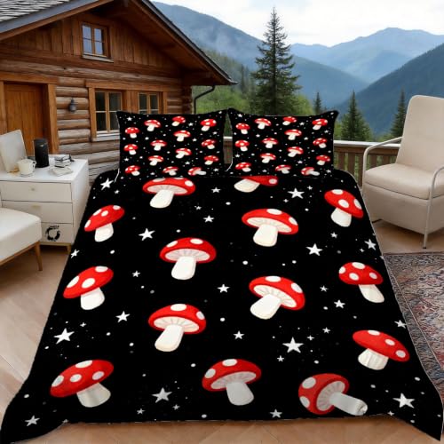Housse de couette imprimé mignon microfibre douce avec zips
