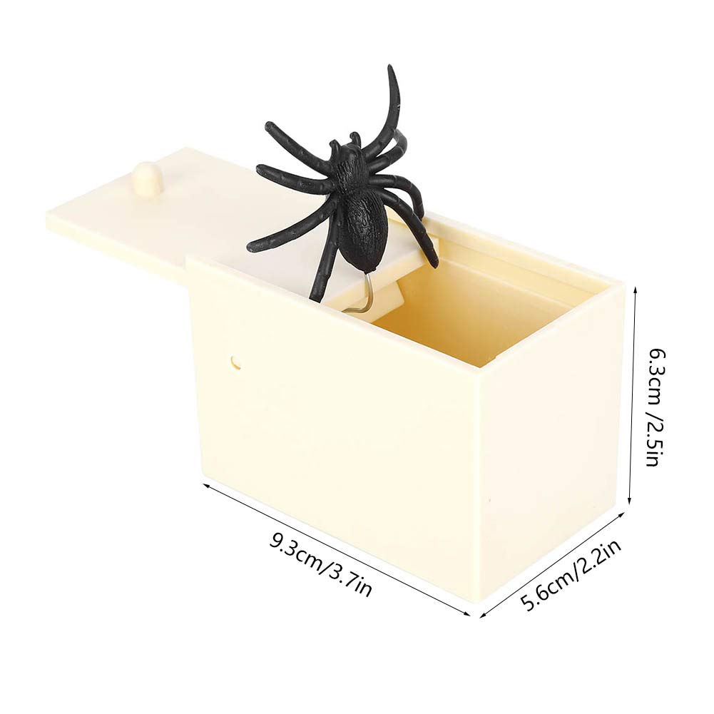 Pająk Prank Zabawka w Pudełku, Pająk w Pudełku Prank, Symulacja Fałszywe Drewniane Pudełko Pająka Zabawna Sztuczka Prank Zabawa żart Zabawka Prezent Dzieci Halloween Prima Aprilis
