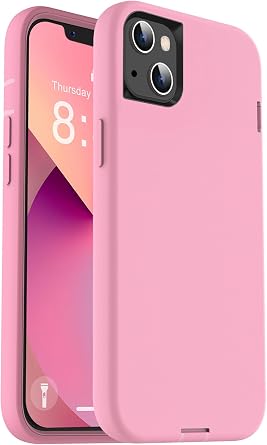 ORIbox for iPhone 13 mini Case for iPhone 12 mini Case Pink, [10 FT Military Grade Drop Protection], The Liquid Silicone Heavy Duty Shockproof Anti-Fall Case for iPhone 13/12 mini,5.4 inch, Pink
