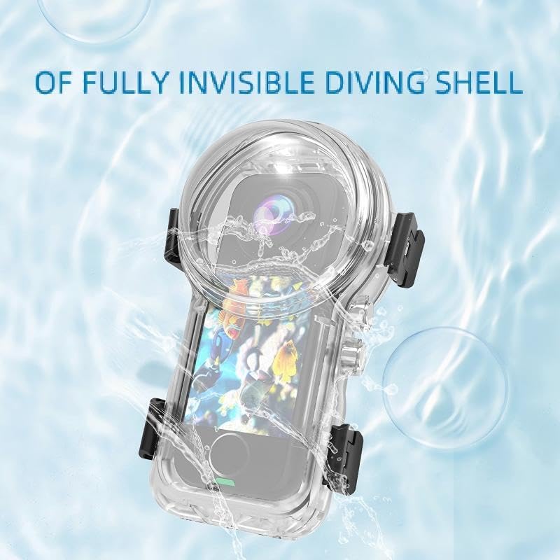 BGNing Invisible Dive Case, 50M/164FT Underwater Protective Compatible with X4 Air Camera (Magnetic Protective Case)