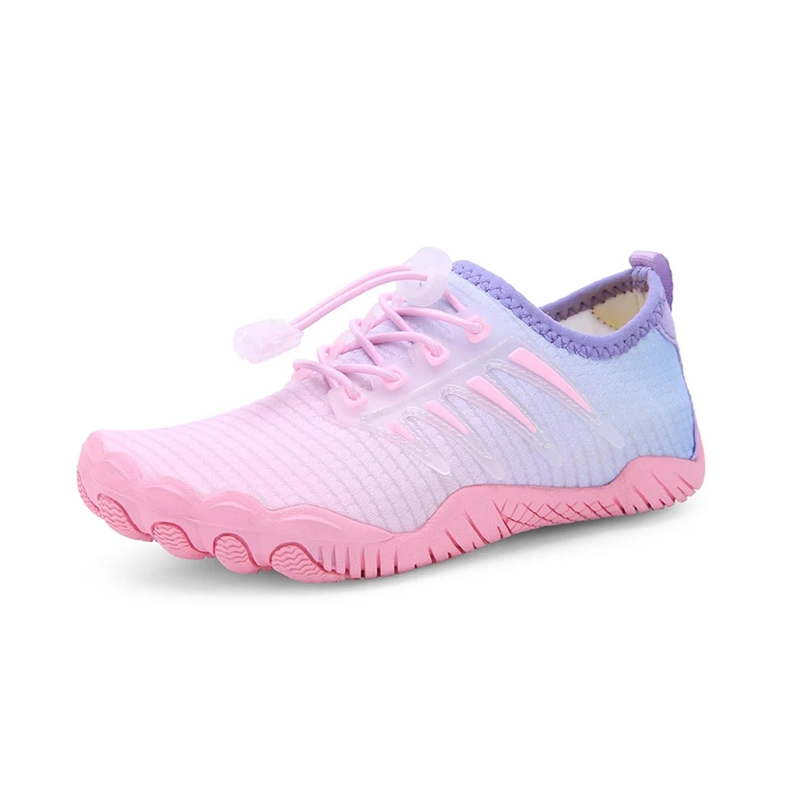 Zapatos acuáticos for niños y niñas: Zapatillas Descalzas de Secado rápido for Playa, río y natación al Aire Libre.(Pink,28)