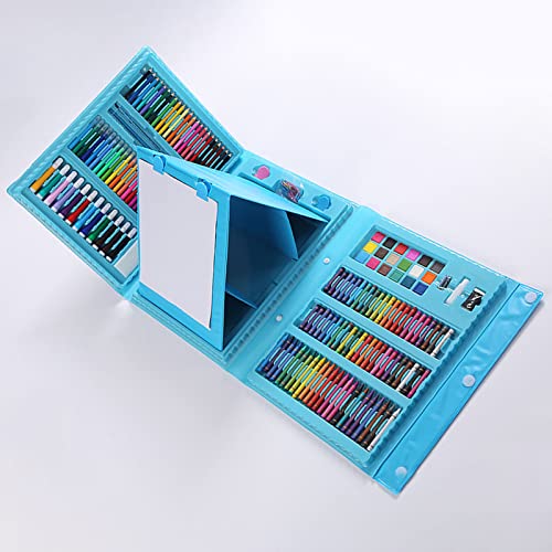 Kit de Desenho Infantil, 208 Peças, Kit de Desenho DIY Portátil para Crianças Com Caixa de Armazenam