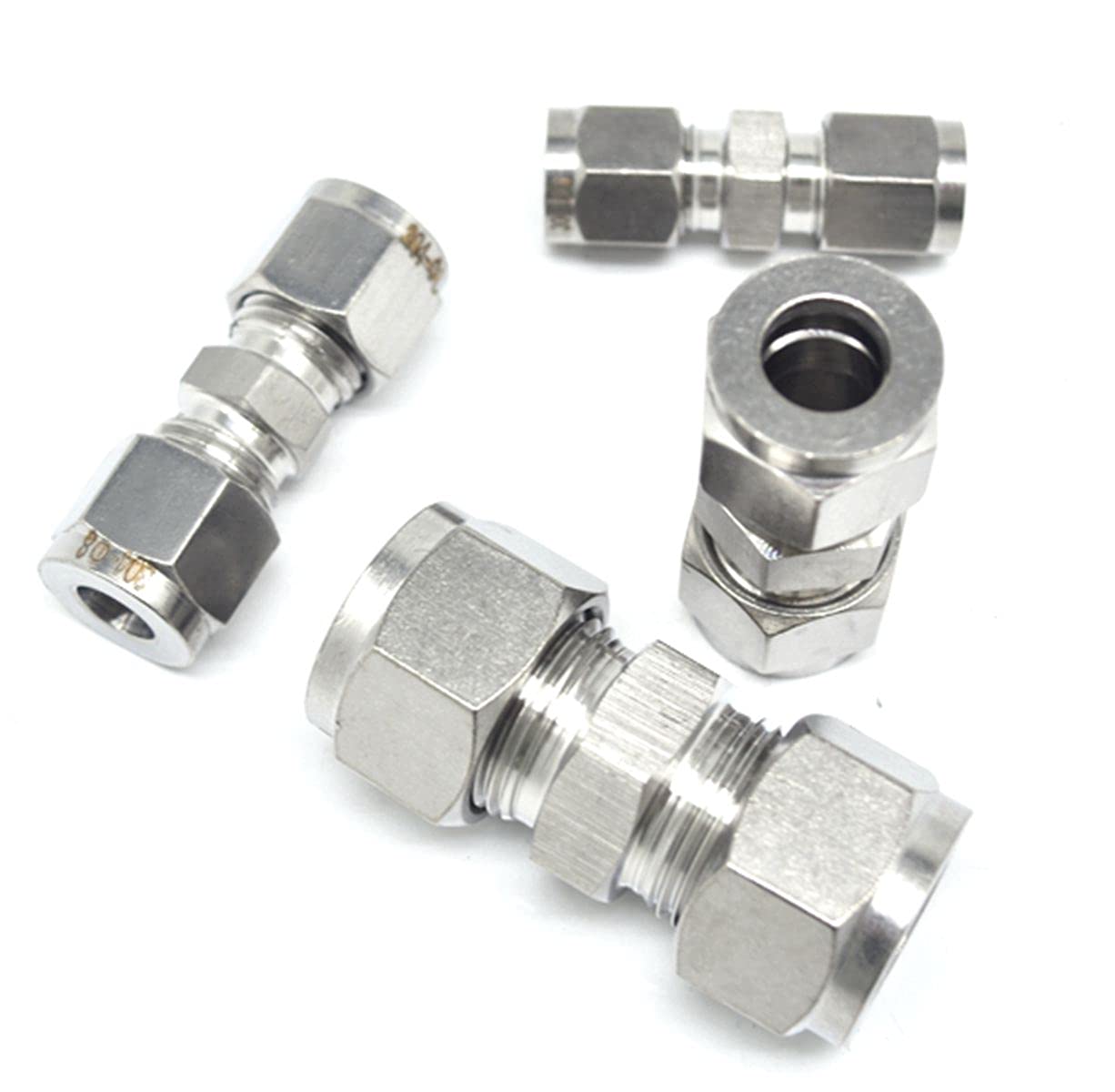 Adaptador de manguera de jardín, 2 piezas para tubo O/D 3-25 mm 1/8 "1/4" 3/8" 1/2" 304 acero inoxidable diámetro igual (especificación de rosca: 25 mm)