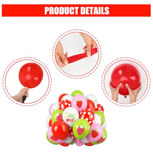 Save 50% on 60-Piece Strawberry Party Balloons - Image 2