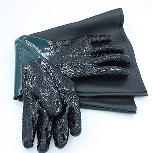 23.6\" Sandblasting Protection Rubber Gloves for Sandblast Cabinets - Thumbnail 5