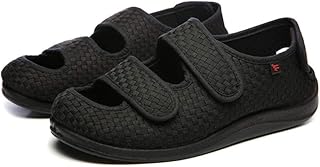 DDTT Hombre Sandalias Diabéticas,Zapatos de pies Anchos hinchados de pies gordos, Zapatos de cirugía de valgo del Pulgar-Azul_36,Zapatos para pie diabético