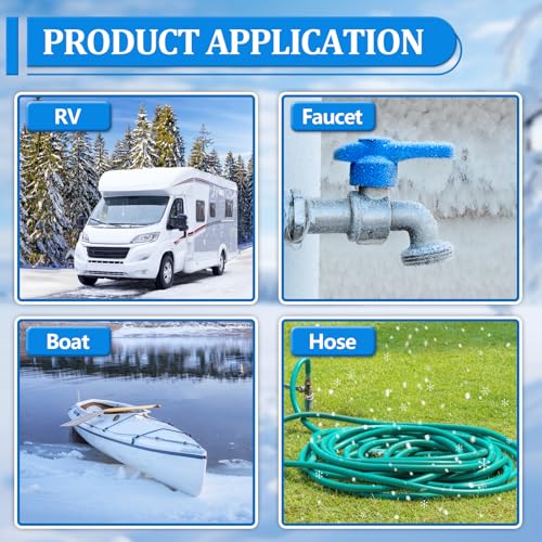 RV Winterizing Kit Sprinkler Blowout Adapter with Shut Off Valve-12 inch RV Winterizing Hose Tool Kit-Air Compressor Kit Male & Female Quick Connect Blow Out Fitting Plug (12''-1pcs) by Boltigen - Image 7