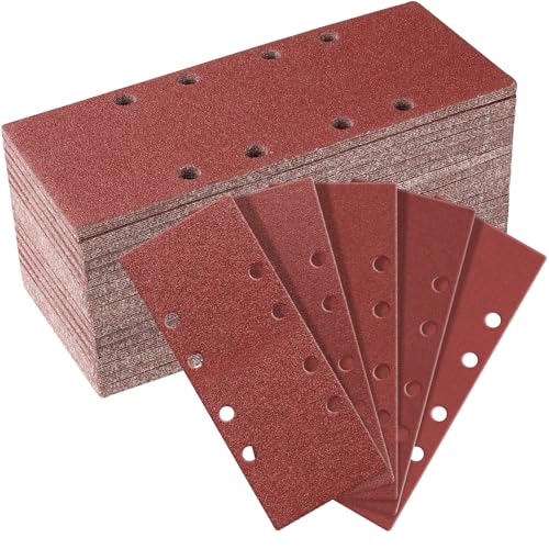 Sruhrak 50 Stück 93 x 230mm Schleifpapier Set, Klett...