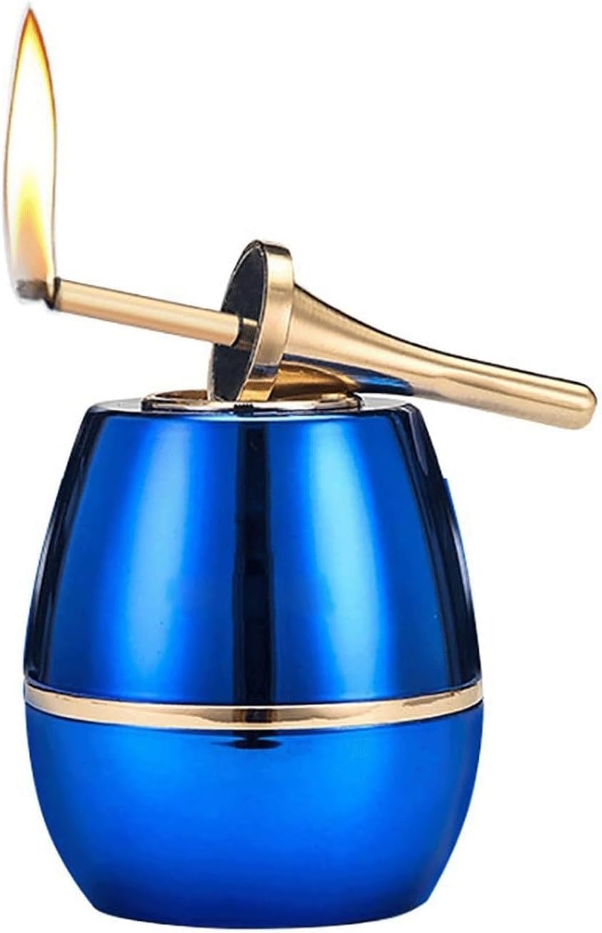 Old-Fashioned Match Kerosene Lighter, can be Repeatedly refilled with Kerosene, Windproof Soft Flame, Match Ignition, Suitable for Outdoor Camping, etc.(Marbling)