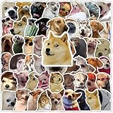 106 Pcs Funny Dog Stickers Cute Dogs Meme Sticker for Adults Funny Animals Vinyl Waterproof Stickes for Water Bottles Laptops Phone Luggage Guitar