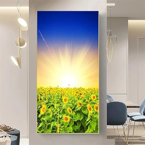 Peinture tournesol et soleil levant pour une decoration interieure source de joie