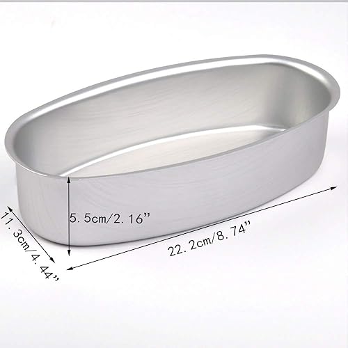 Miniatura 2 de Paquete de 2 moldes para hornear, sartenes antiadherentes profesionales, molde de aluminio para pasteles de queso de 8 pulgadas de forma ovalada,