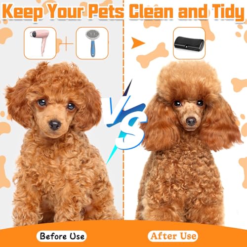 Fellwunder Bürste Hund, Hundebürste für Hunde und Katzen, Groomify Pet Care Bürste, Haustiere Tails Deshedding Brush, Unterfellbürste Hunde, Haustier-Enthaarungskamm