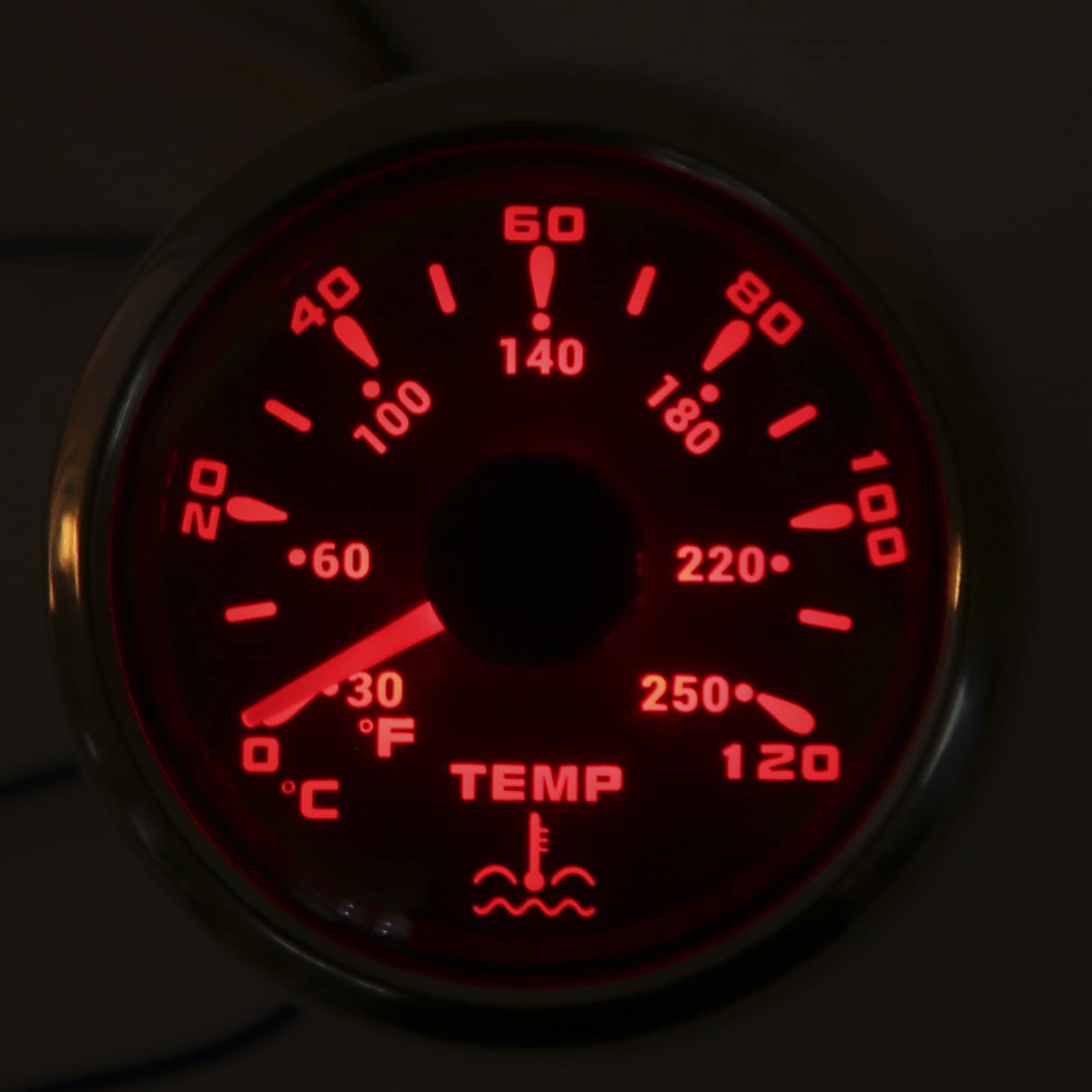 Jauge de Température de L'eau, Indicateur de Température de L'eau Universel de 52 Mm IP67 étanche 1600-22? Jauge de Température de L'eau pour les Bateaux RV(le noir) Autres instruments