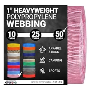 Strapworks Schweres Polypropylen Gurtband 2,5cm x 45,7m Pink