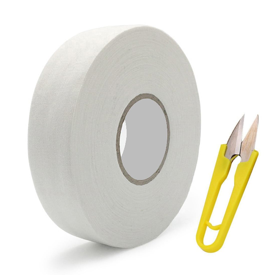 IKOPFLN Cinta de Hockey Cinta de Agarre para Deportes Cinta Adhesiva de Hockey sobre Hielo para Hockey la Raqueta de Tenis la Cuerda de Esquí la Caña de Pescar 25M*2.5cm Incluye 1 Tijera en U