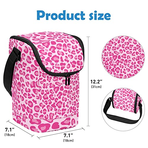 Bolsa de almuerzo pequeña reutilizable con diseño de leopardo para evitar usar plásticos 4