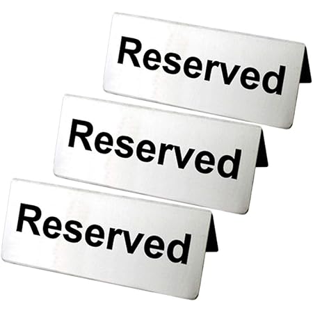 Amazon Dilib ステンレスプレート 予約 席札 業務用 Reserved 予約席 プレート 案内 札 卓上 サインプレート テーブル 飲食店 レストラン カフェ 5個セット 標識 サイン 文房具 オフィス用品 Amazon Dilib ステンレスプレート 予約 席札 業務用 Reserved 予約席 プレート 案内 札 卓上 サインプレート テーブル 飲食店 レストラン カフェ 5個セット 標識 サイン 文房具 オフィス用品