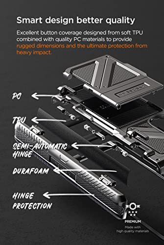 Vrs Design Terra Guard Ultimate Go For Galaxy Z Fold 4 5G (2022), All In One Premium Sturdy Hinge Protection Card Case #TOP4