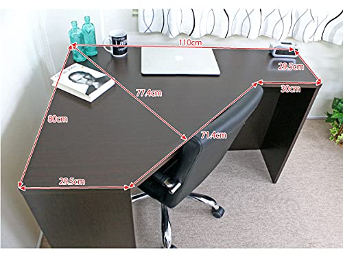 Amazon | パソコンデスク ハイタイプ コーナー ダークブラウン (デスク