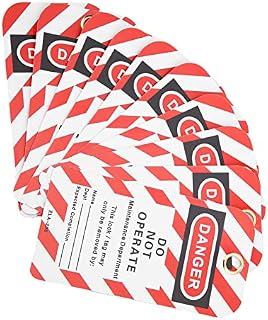 10PCS Lockout Tag, Lock Off Label Front and Back Label Safety Warning Danger Do Not Operate Safety Tag Safety Warning Tagout for Mcb Lock Off, Lock Off Kit for Electricians