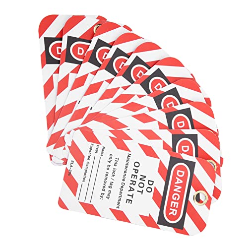 Lockout Tagout Etikett, PVC, 10 Stück, für Sperrung Außer Betrieb Befindlicher Elektrischer Geräte, Industrielle und Chemische Anlagen