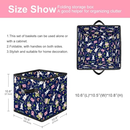 Panier de rangement en tissu robuste avec poignées renforcées style cheval - 3