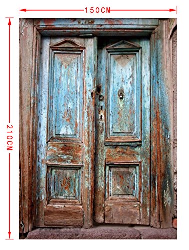 Lb 5X7Ft Vinyl Vintage Shabby Backdrop Rustic Farmhouse Old Door Backdrops For Photography Kids Baby Portraits Photo Booth Shoot Video Studio Props #TOP1