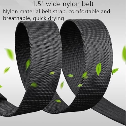 Nylon Canvas Breathable Tactical Belt for Men, Adjustable Trimmable Fabric Work Belts with Plastic Buckle, 2 Pcs3