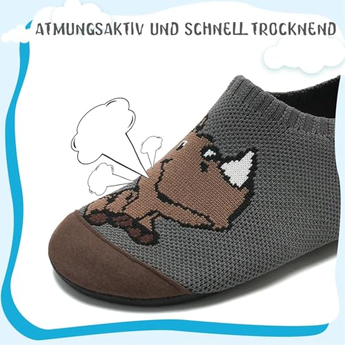 Kyopp Kapcie dziecięce dla chłopców i dziewczynek, oddychające, antypoślizgowe pantofle, miękkie, do nauki chodzenia, dla małych dzieci, do przedszkola, uniseks