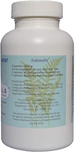 Miniatura 2 de (Calaguala) con Polypodium Leucotomos para el apoyo del sistema inmunológico, extracto 501 de mayor potencia 400 mg (120 cápsulas vegetales)