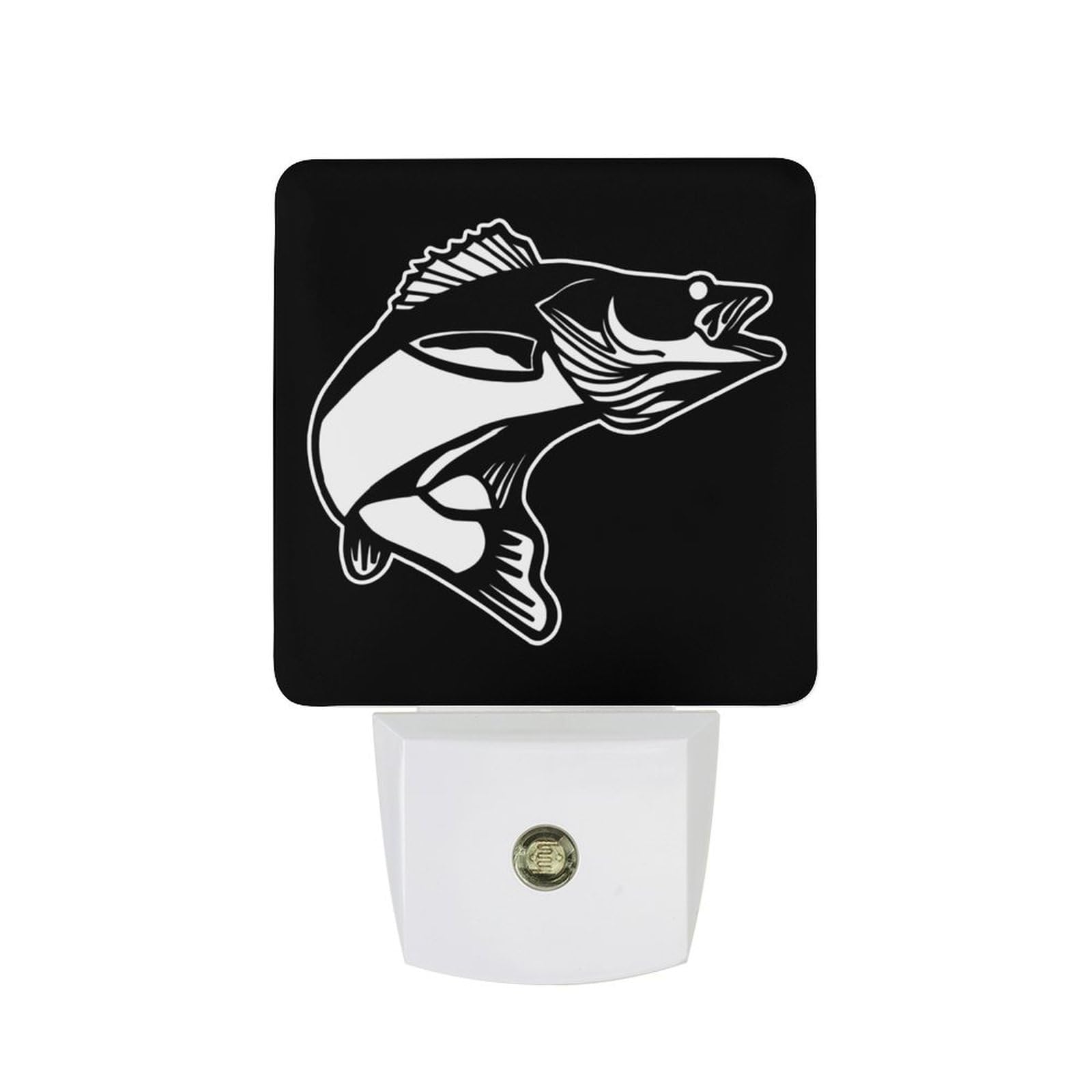 Nqrxadcrt Style Walleye Fish Cartoon Night Light Plug In Wall Lights Bedside Lamp Bedrooms Home Hallways Decoration