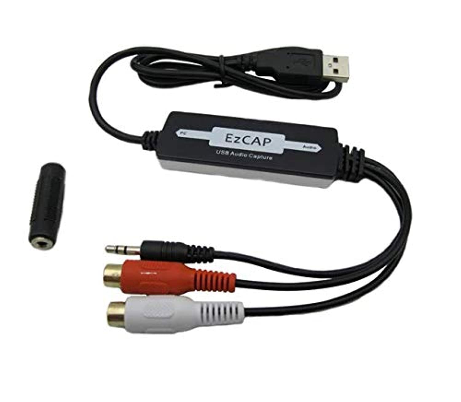 Ezcap USB Audio Capture Cassette To CD/MP3 Converter MP3 WMA WAVE Recorder Edit with 3.5mm audio input