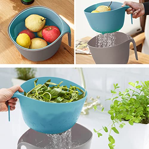 Miherom Kitchen Colander Bowls Set For Soaking,Washing,Draining Pasta,Vegetable,Fruit,Rice,Quinoa,Small Grains And Berry Mixing-4.5Quart #TOP5