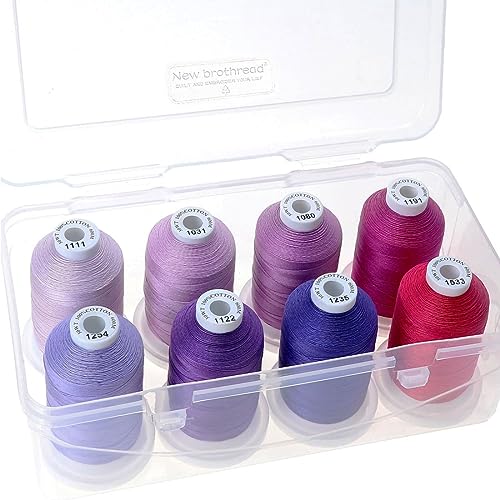Image of New brothread 100% Mercerized Cotton Threads with Box -8xCandy