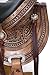 CROWNIX Cownix Western Horse Saddle 15 to18 Inch Floral Hand-Tooled Leather Saddle | Lightweight Barrel Racing Trail Equestrian English Riding Saddle for Horse Riding (Brown, 18 inch)