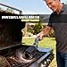 Cordless Electric Grill Brush with Adjustable Angle, 3-Speed Power Motor & Stainless Steel Head - Rechargeable, 90-Min Runtime, Waterproof Grill Cleaner for BBQ Grates & Griddles (Gray)