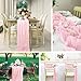 16 Pack Light Pink Cheesecloth Table Runner 20 x 120 inch Gauze Table Runners 10 FT Long,Semi Sheer Boho Cheese Cloth Fabric Table Runner Bulk for Wedding,Party,Baby Shower,Bridal Shower Decoration