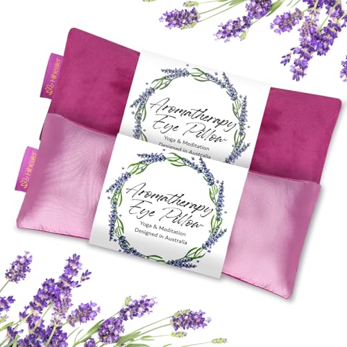 Relaxation Gifts for Women, Weighted Eye Mask for Sleeping, Yoga, Spa, Meditation, Lavender Eye Pillow Heated for Headache, Sinus & Dry Eyes Relief, Moist Heat Mask, Birthday Gifts for Mom (Purple)