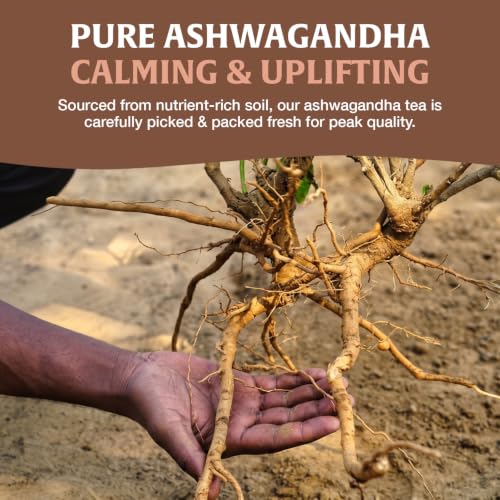 Image of HANDPICK Ashwagandha Teabags (100 Count) Pure Ashwagandha Root, Gluten Free