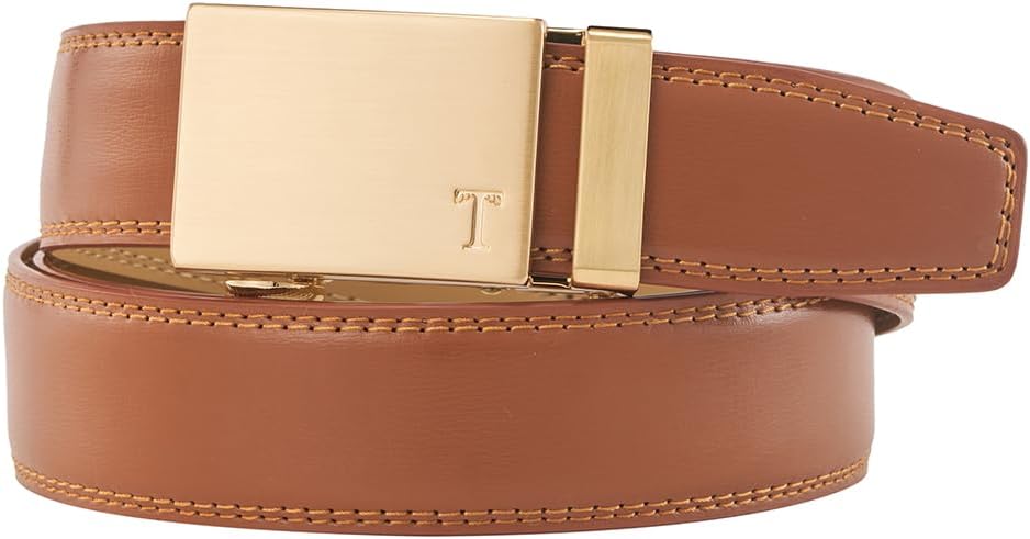 Tonywell Ratchet Belts for Men, Leather Dress Casual Belt, 1 3/8" Adjustable with Comfort Click Buckle - Image 2