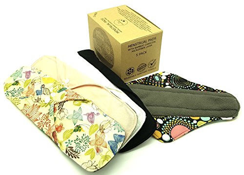 MyYogaWheels - Juego de 5 toallas de microfibra de bambú para higiene íntima