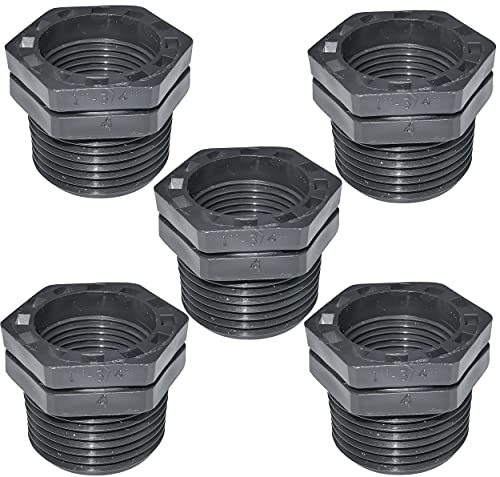 AERZETIX - Lot de 5 Réductions Plastiques Mâle/Femelle 1''x3/4'' à Butée Intérieure à Visser - Mamelon Réduit 10 Bars
