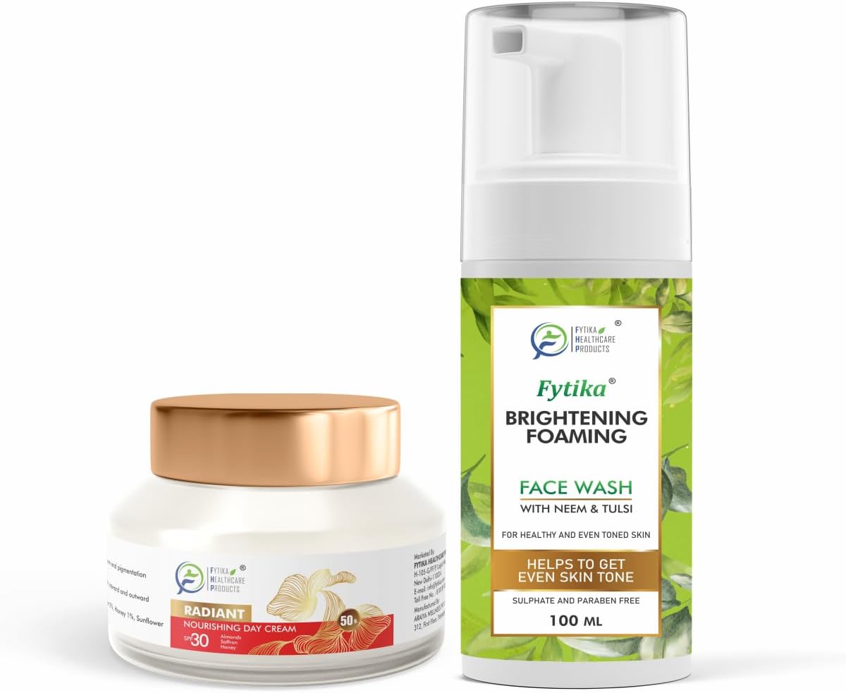Fytika Radiant Nourishing Day Cream + Brightening Foaming Facewash - Combo Pack