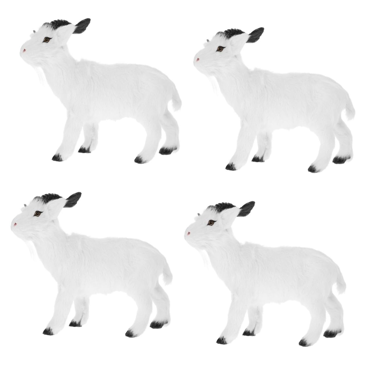 Chèvre miniature de Mipcase : lot de 4 figurines de micro paysage pour mini jardin
