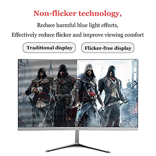 Image of Ultra-Thin Curved Surface Computer Monitor 24-inch Full Hd Eye Protection Led External Monitor Flicker-Free and Anti-Glare Borderless Design