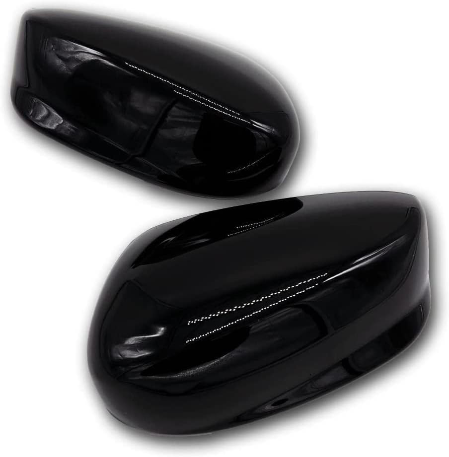 eLoveQ Overlays Gloss Black Side Door Top Half Mirror