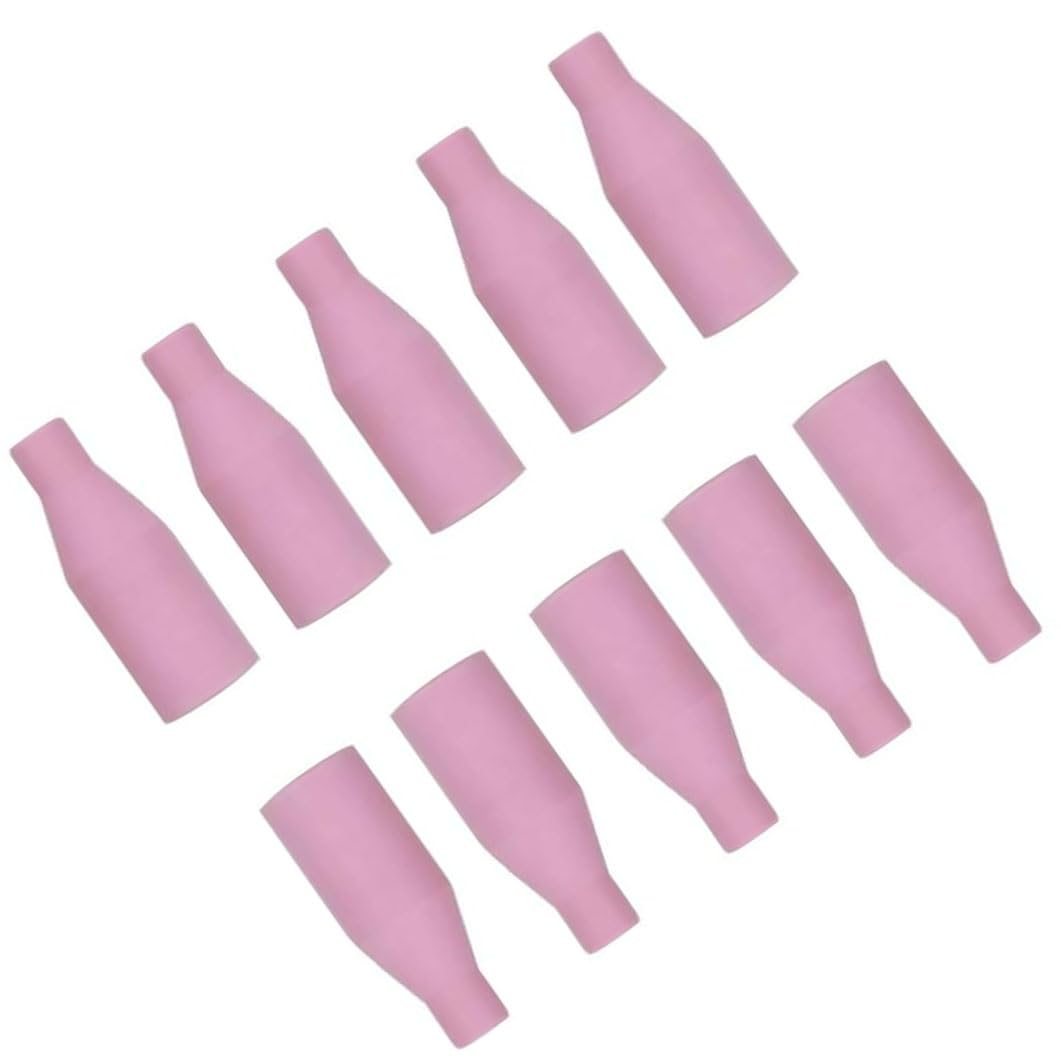 Mig Welder Ceramic Nozzles MB15 15AK Gasless Consumables MIG/MAG Welding Torch Consumables MIG Contact Tips MIG Welding Machine 10Pcs （pink）