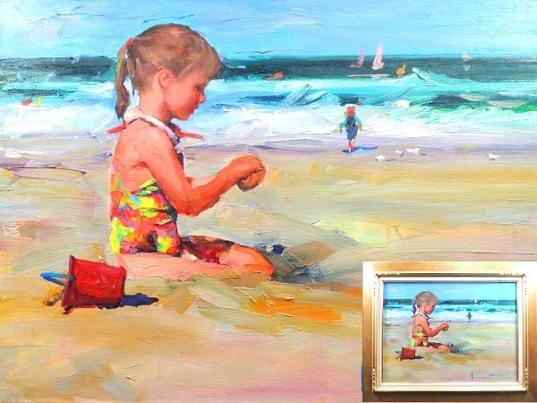 原画 油彩画 【夢の国】 Amazon.co.jp: 真作/ホンビンヅォー/「夢のかたち」/油彩/12号