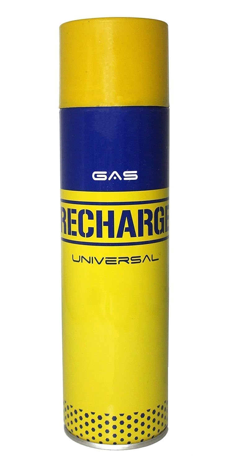 WBD Universal Lighter Gas Recharge Can with Steel Refill Nozzle I Butane Gas Lighter Refill Bottle (550Ml) Stainless Steel Yellow-picture-37